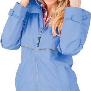 Charles River New Englander Rain Jacket  Women's Size M  Blue  Subzero Wolf